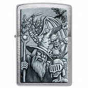 ��������� Zippo 46579 - Mystical Beings - Brushed Chrome