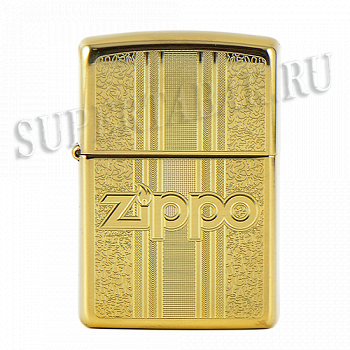 ��������� Zippo 29677 - Zippo & Pattern - High Polish Brass