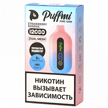 POD- Puffmi - Pure 12.000  - Strawberry Sundae (1 .)