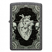 ��������� Zippo 48720 - Heart Design - Iron Stone�