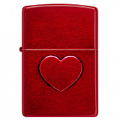 ��������� Zippo 46588 - Stamped Heart - Candy Apple Red�