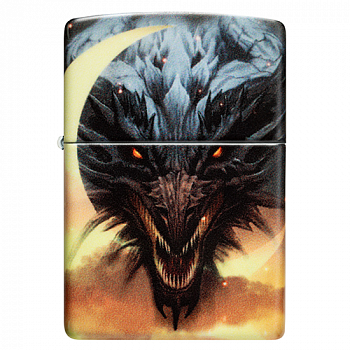  Zippo 48934 - Dragon Design - Glow in the Dark Green