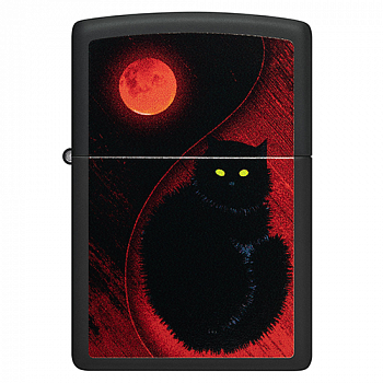  Zippo 48453 - Black Cat - Black Matte