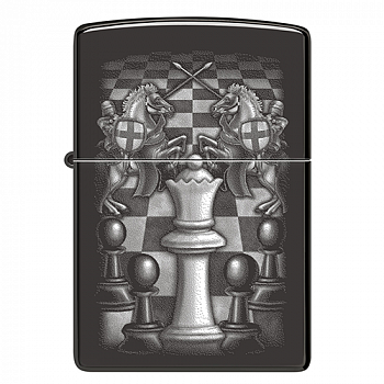 ��������� Zippo 48762 - Chess Design - High Polish Black