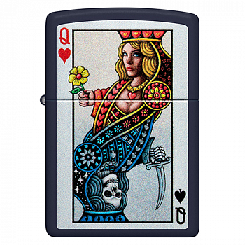 ��������� Zippo 48723 - Queen  Design - Navy Matte