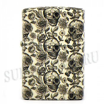 ��������� Zippo 49458 - Skeleton Design - Glow in the Dark Green