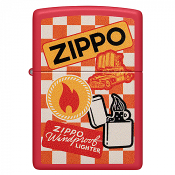  Zippo 48998 - Retro Design - Red Matte