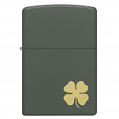 ��������� Zippo 49796 - Four Leaf Clover - Green Matte