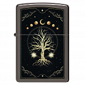 ��������� Zippo 48636 - Mystic Nature Design - Black Ice