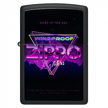 ��������� Zippo 46247 - Sign Design - Black Matte