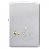 ��������� Zippo 48725 - Love Design - Satin Chrome�