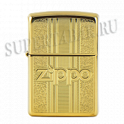  Zippo 29677 - Zippo & Pattern - High Polish Brass