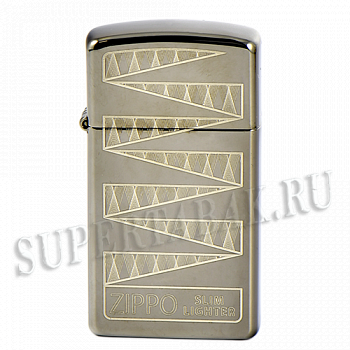  Zippo 49709 - 65th Anniversary Zippo Slim Collectible - Black Ice