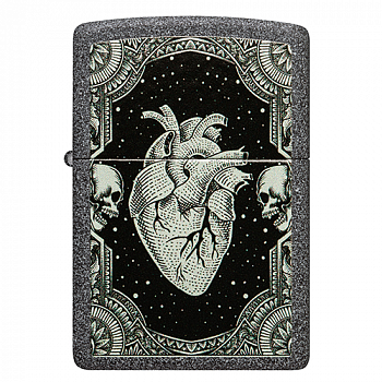 ��������� Zippo 48720 - Heart Design - Iron Stone�