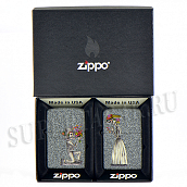 ����� ��������� Zippo 28987 - Day Of Dead Skulls Set - Iron Stone�